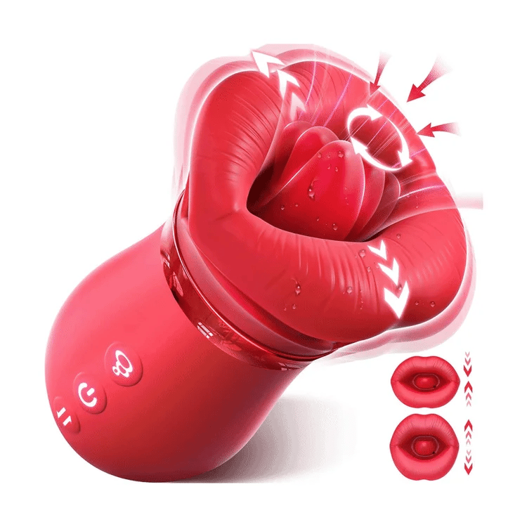Vibrador 5 em 1 com sucção bucal, brinquedo sexual de rosas + 9 vibradores, 3 impulsos e balanços, aquecimento inteligente, vibrador realista de 6,3 polegadas, conjunto