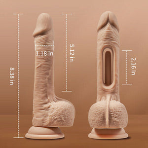 Vibrador de silicone com abas ocas 8,38 pol.
