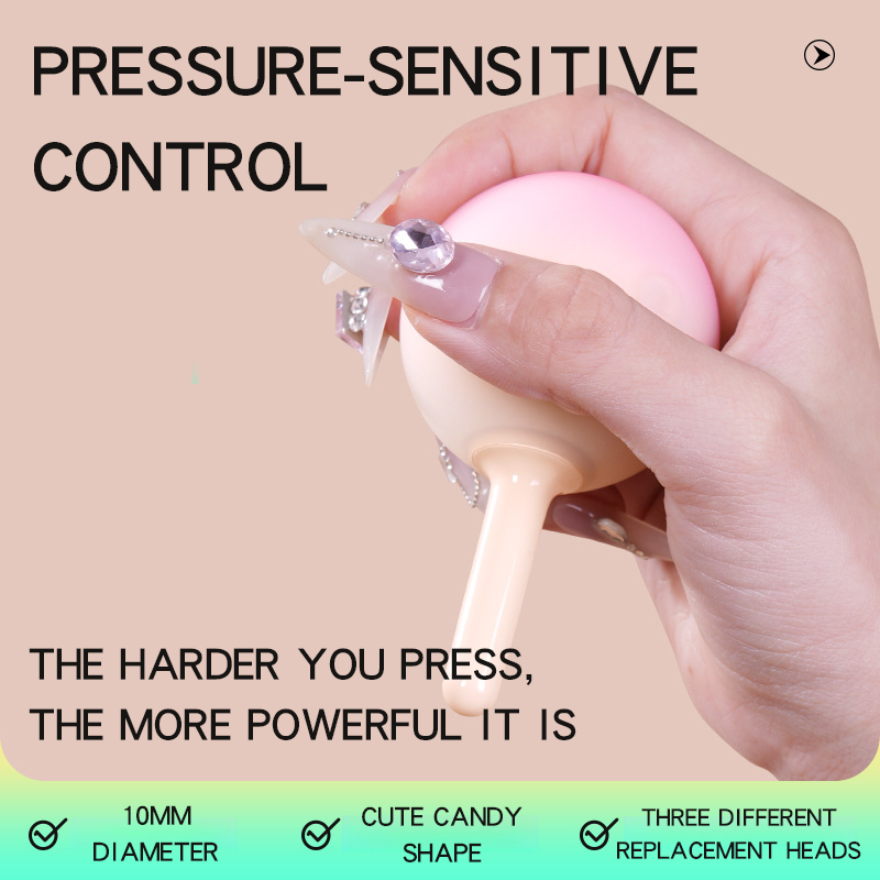Vibrador de controle sensível à pressão Pink Gradient Lollipop