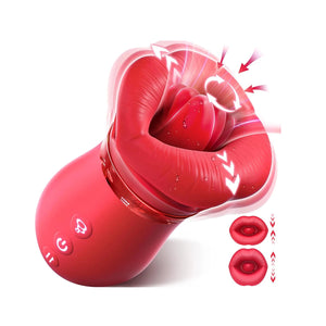 Vibrador 5 em 1 com sucção bucal, brinquedo sexual de rosas + 9 vibradores, 3 impulsos e balanços, aquecimento inteligente, vibrador realista de 6,3 polegadas, conjunto