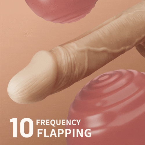 Vibrador de silicone com abas ocas 8,38 pol.