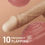 Vibrador de silicone com abas ocas 8,38 pol.