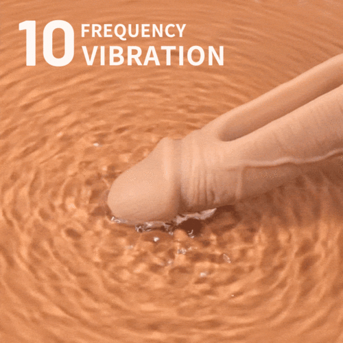 Vibrador de silicone com abas ocas 8,38 pol.
