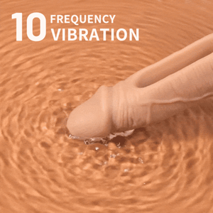 Vibrador de silicone com abas ocas 8,38 pol.