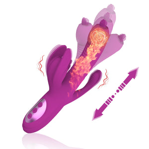 Vibrador de aquecimento e lambedura de língua retrátil totalmente automático