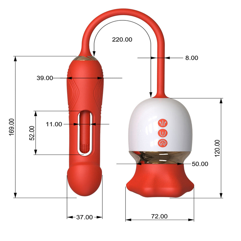 toyshcool primeiro beijo 2 geração chupando língua lambendo tapa oco vibrador
