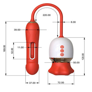 toyshcool primeiro beijo 2 geração chupando língua lambendo tapa oco vibrador