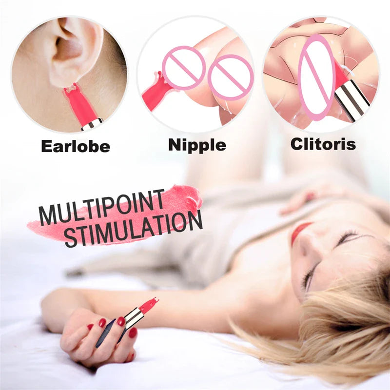 LustBeauty - Mini Vibrador Batom Secret Bullet Masturbador Mamilo Clitóris Estimulador