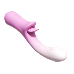 Varinha vibratória que lambe a língua e toca - a melhor ferramenta de orgasmo para o auto-prazer